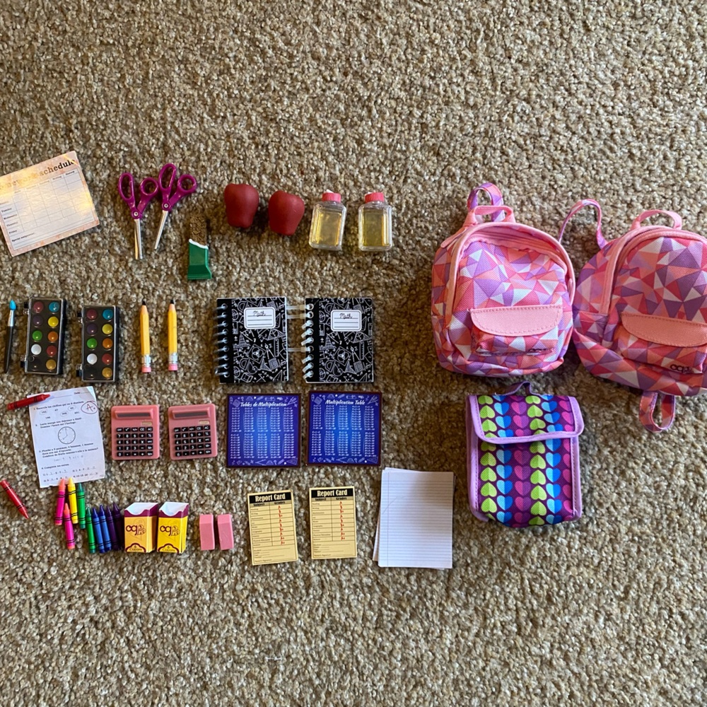 Our Generation School Supply Set – Fits 18” Dolls – Mini Backpack & Accessories